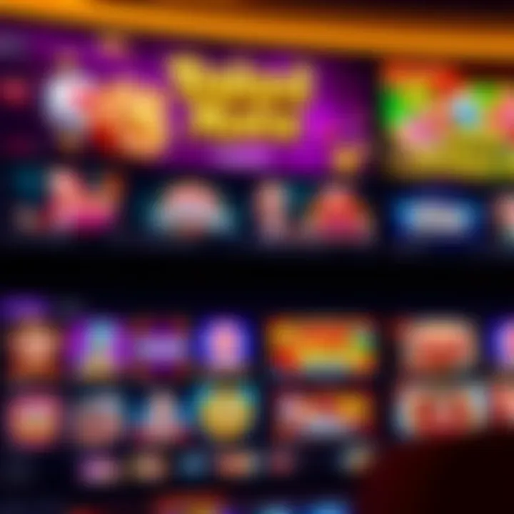 Colorful online casino interface showcasing popular slot games and user-friendly navigation