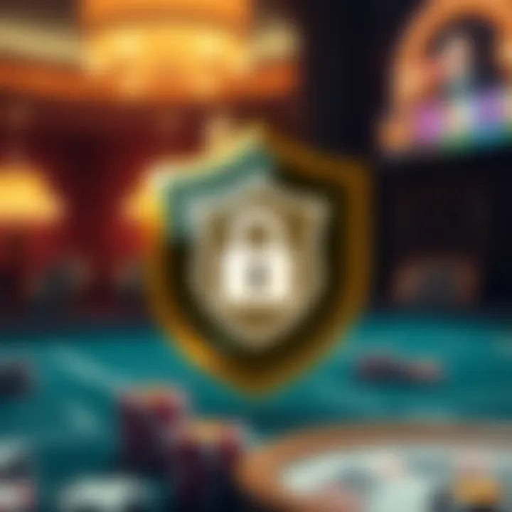 Illustration of security shield protecting user information and login details