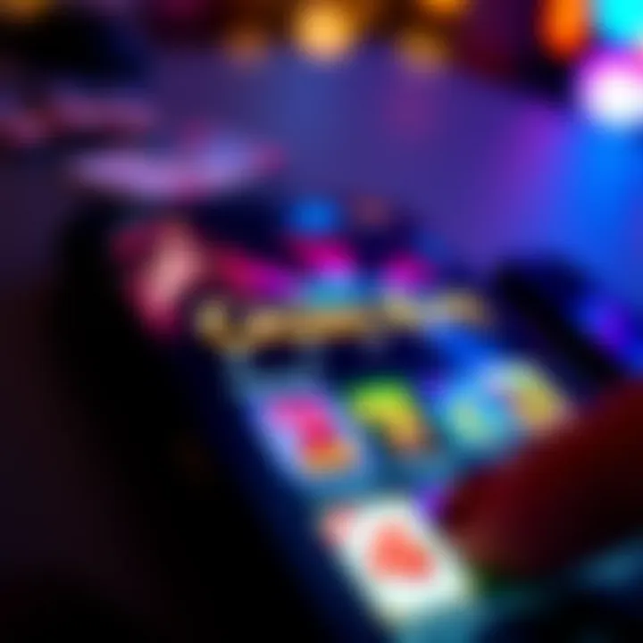 Mobile device displaying Casino Mate app interface with vibrant casino game icons