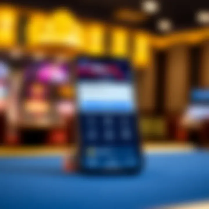Registration and Security Features of Casino-Mate App Mobile device showing the Casino-Mate app interface with registration form and security icons