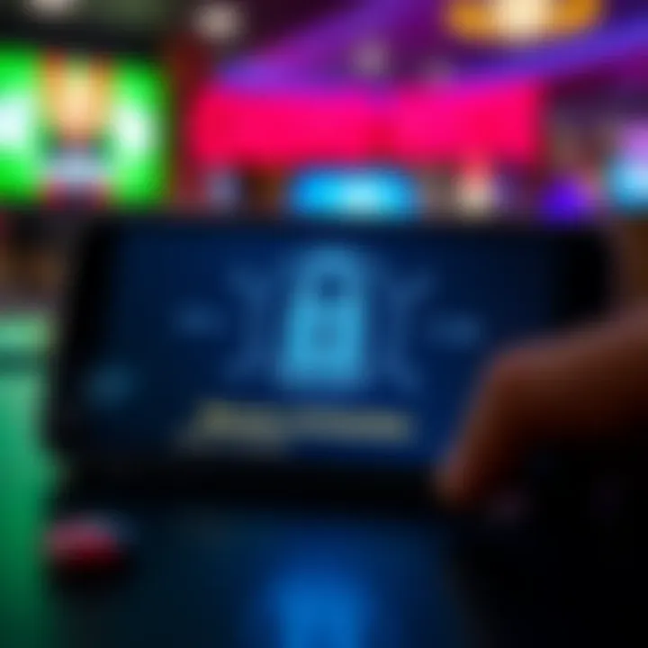 Secure connection symbol with mobile device highlighting Casino Mate app's security features