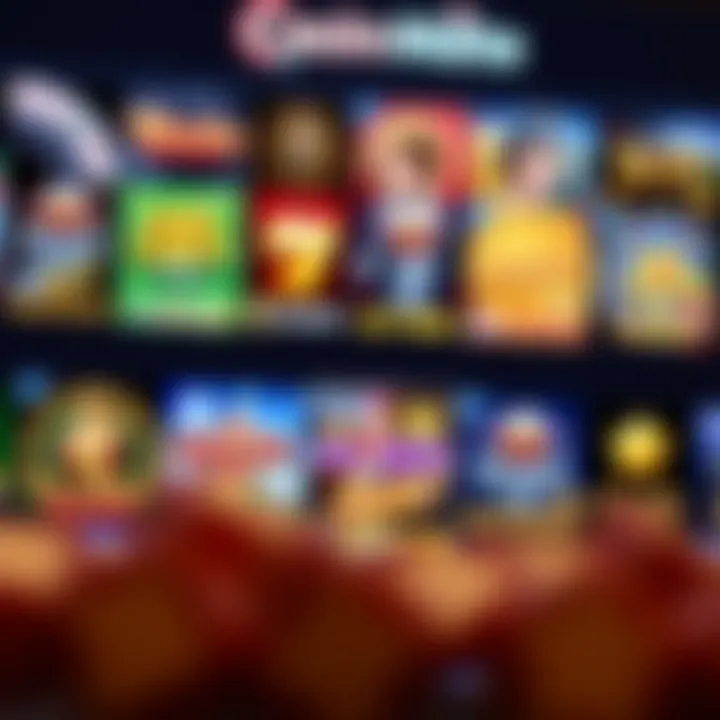 Selection of popular casino games displayed on a digital platform highlighting variety and entertainment