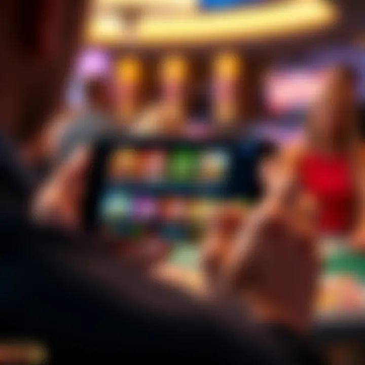 Mobile device showcasing Casino Mate AUS casino games with seamless navigation and user-friendly design