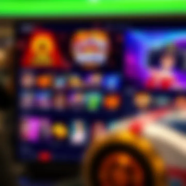 Casino Mate AUS platform displaying a variety of slot games and live dealer options on a vibrant interface