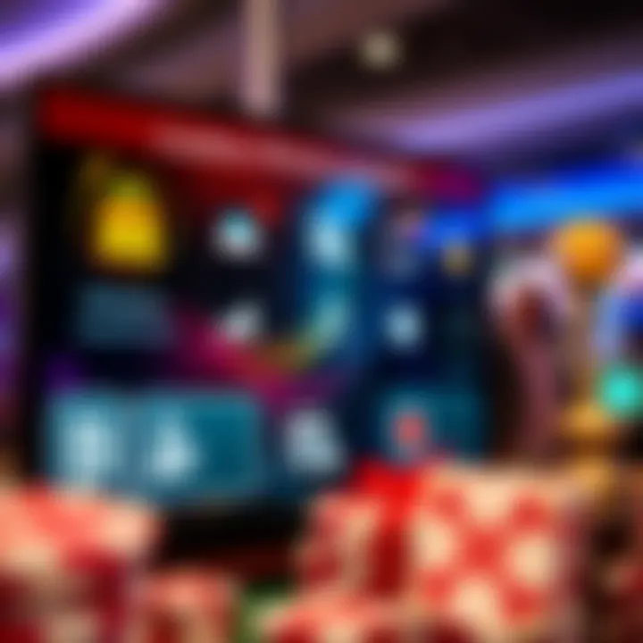 Digital display of secure banking options and responsible gambling icons for online casinos