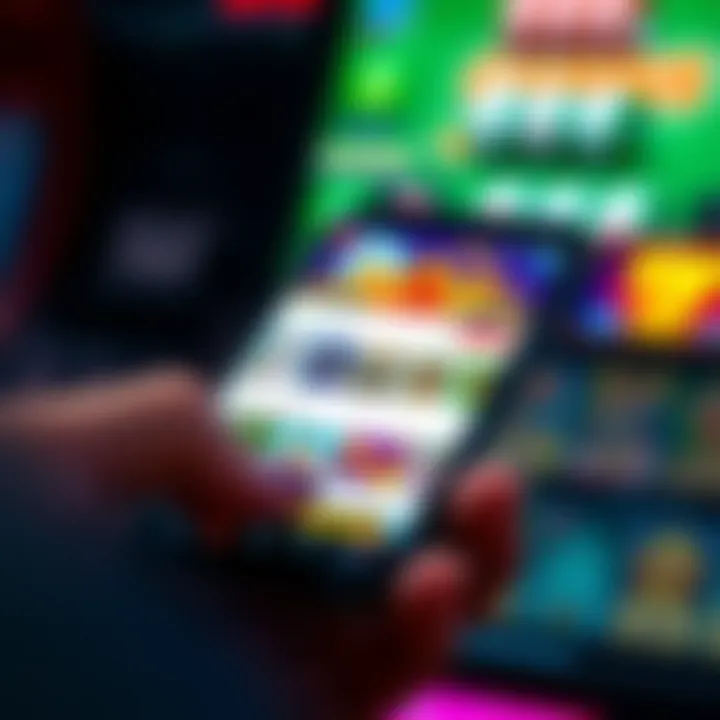 Mobile phone displaying Casino Mate Australia game selection interface with various casino games