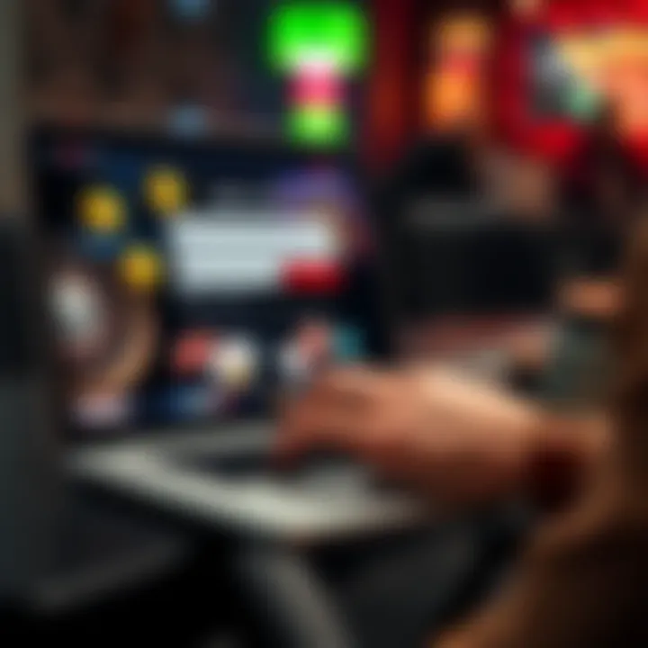 User interacting with Casino Mate Australia website on a laptop showing registration form