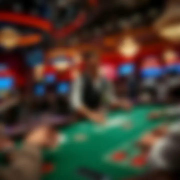 Professional dealer managing a real-time blackjack table with players