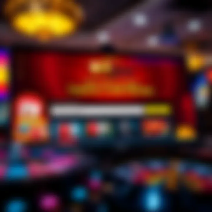 Online casino interface displaying bonus code input and welcome offers