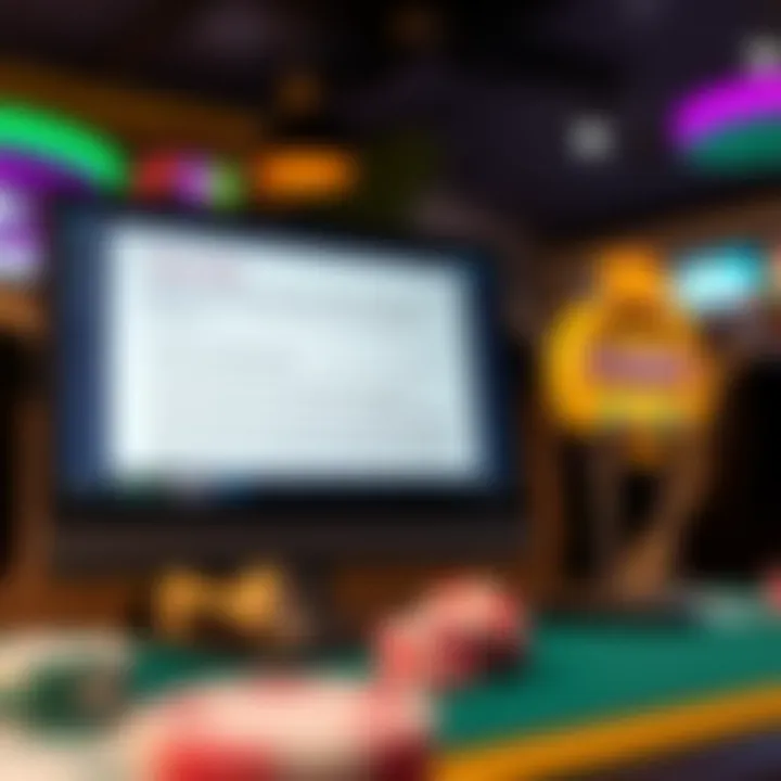 Illustration of a computer screen showing bonus terms and conditions