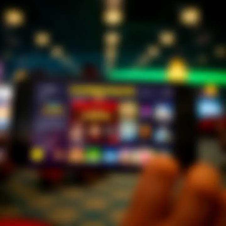 Mobile phone displaying Casino Mate app interface with various casino games