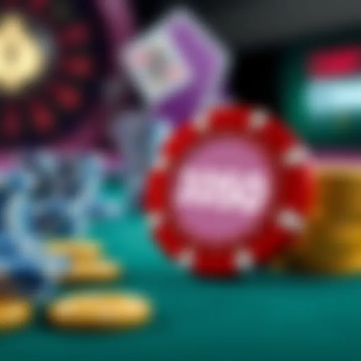 Illustration showing a casino chip and a digital code symbolizing a deposit bonus code