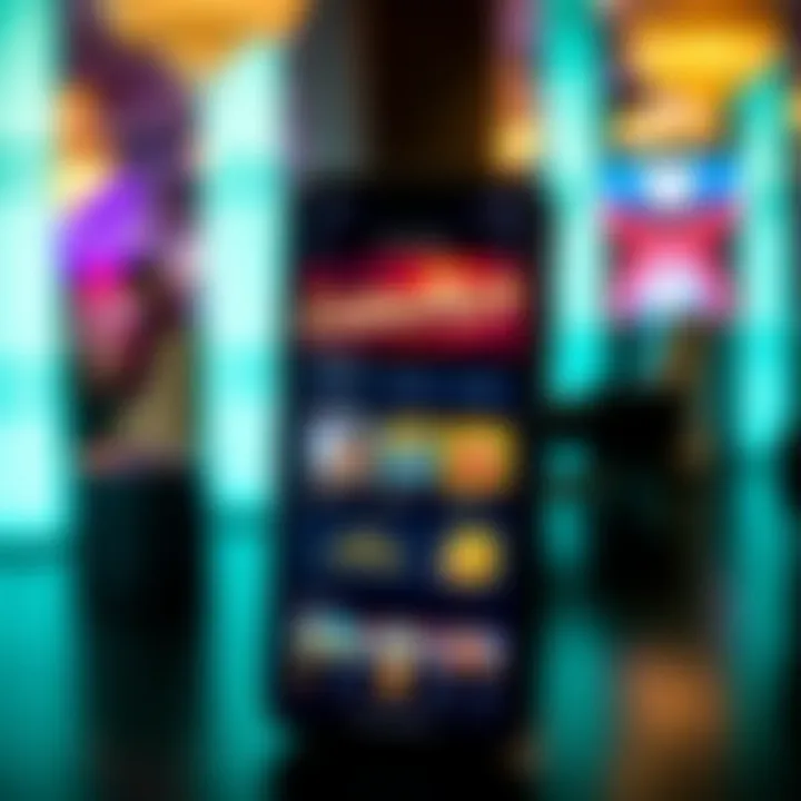 Mobile phone displaying the Casino Mate app interface with game icons and navigation menu