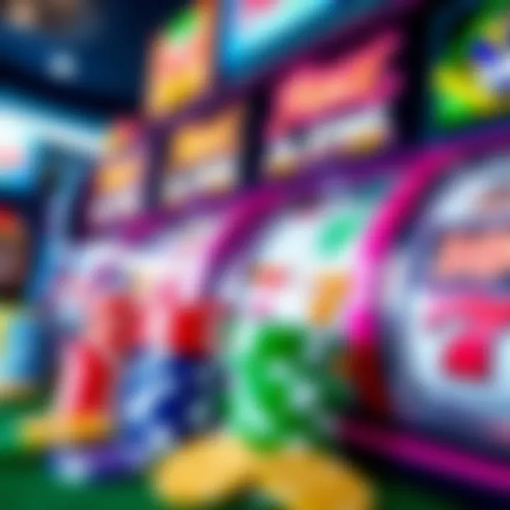 Colorful casino chips and slot machine reels illustrating free spins promotion