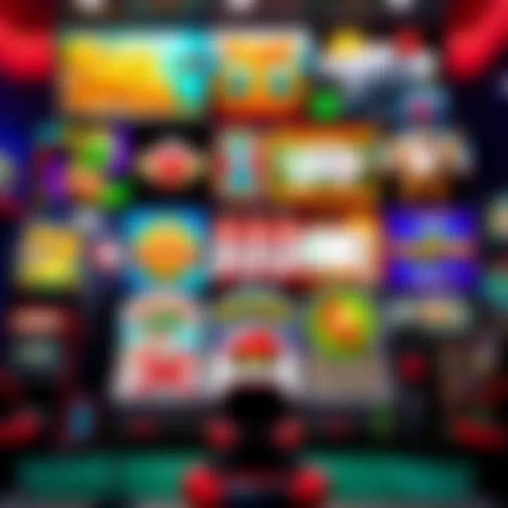 Colorful casino game icons representing a variety of slot machines and card games available on Casino.Mate platform