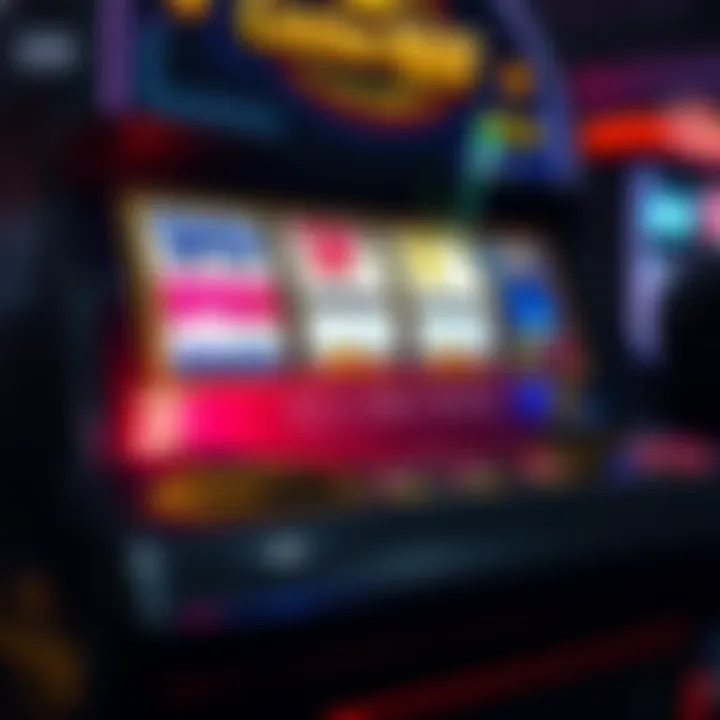 Illustration showing a digital slot machine with sparkling free spins icons and casino mate branding