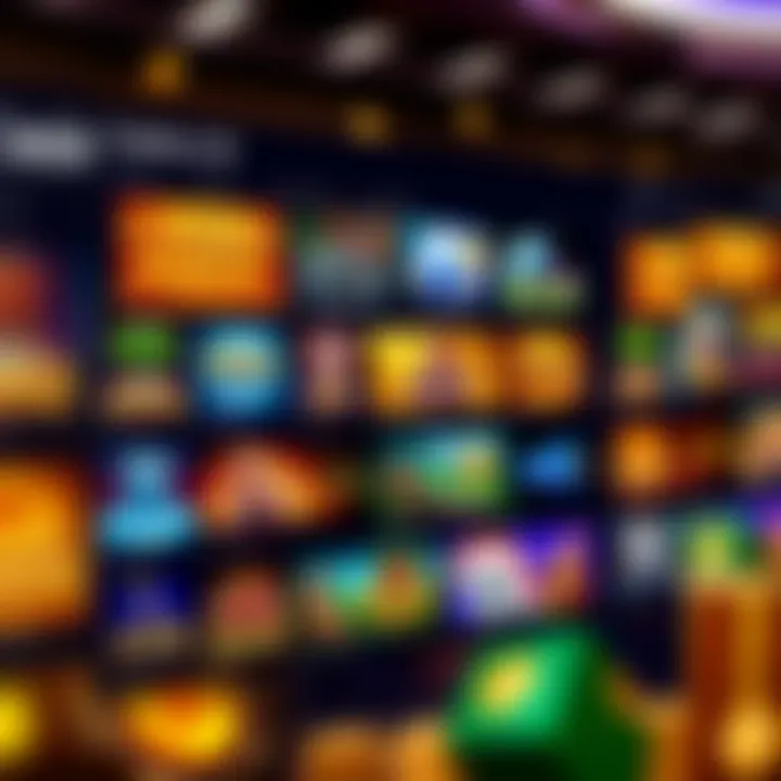 Interface displaying a wide range of casino games including slots and table games on Casino Mate IO platform