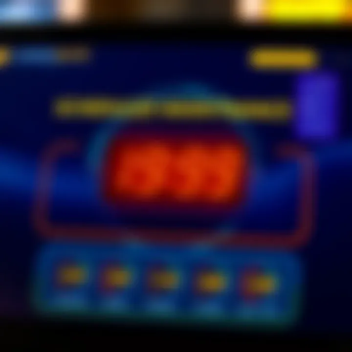 Digital clock displaying scheduled maintenance time on a gaming platform interface