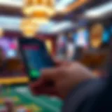 Mobile device displaying a secure and user-friendly casino platform interface