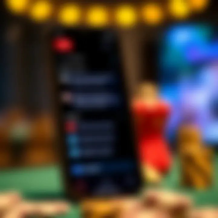 Mobile device displaying Casino Mate live chat interface with user messages and support icons