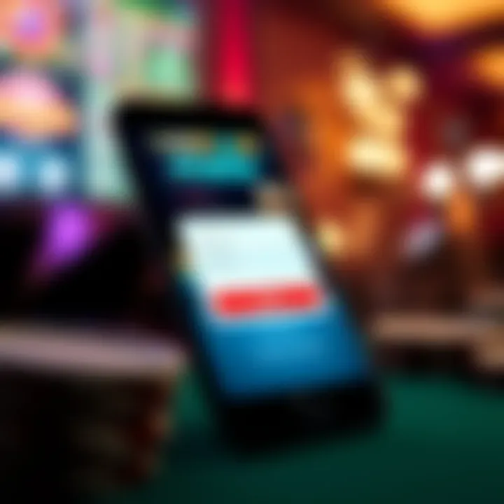 Mobile device displaying Casino Mate mobile login screen with username and password fields