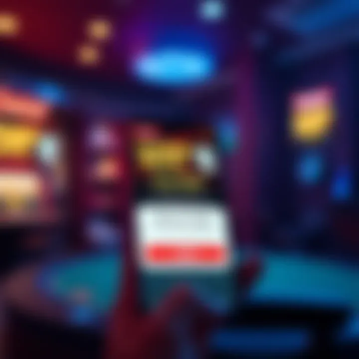 Mobile phone displaying Casino Mate app with bonus code notification