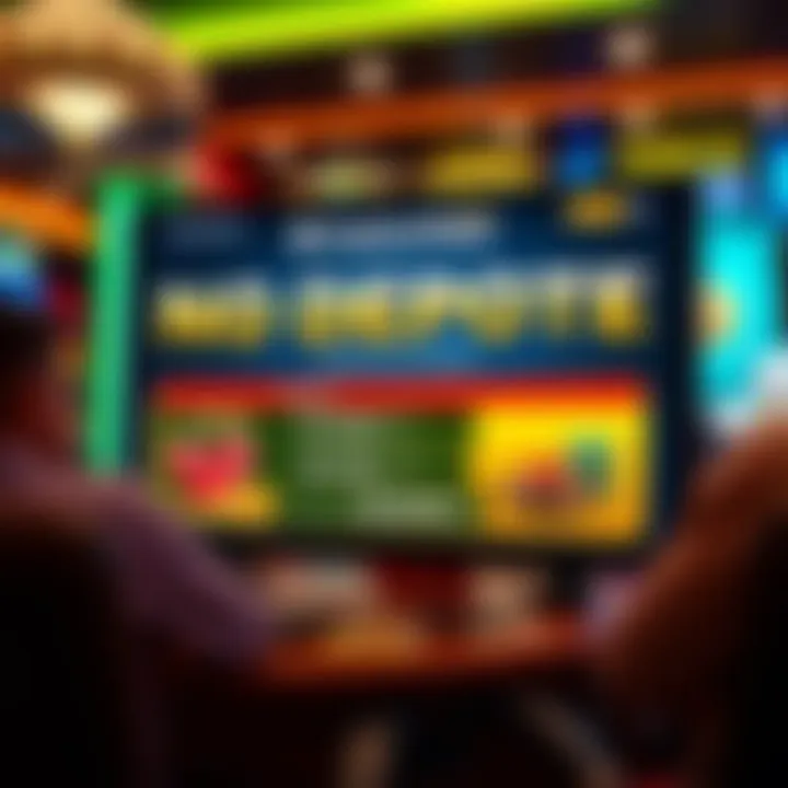 Illustration showing a digital casino interface with bonus offer details highlighted