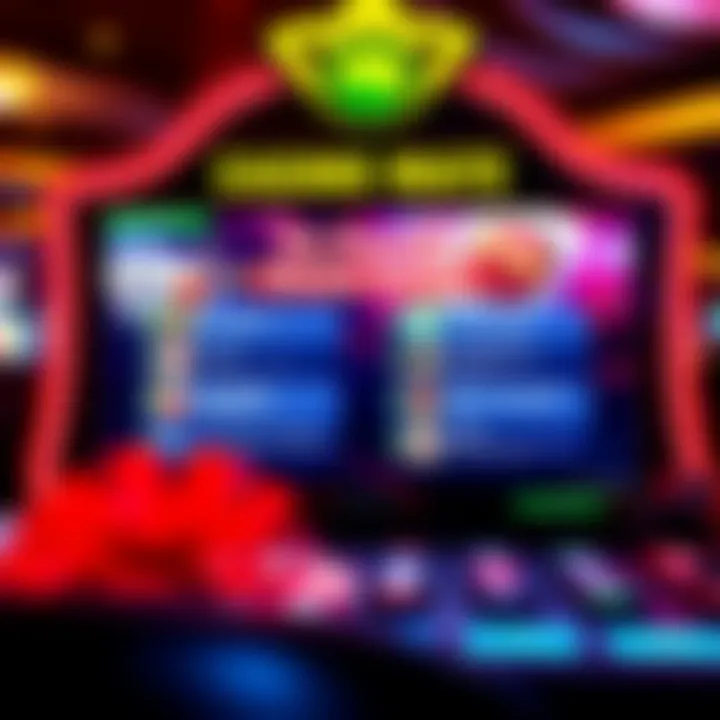 Illustration of a digital casino interface highlighting no deposit bonus features for Australian players