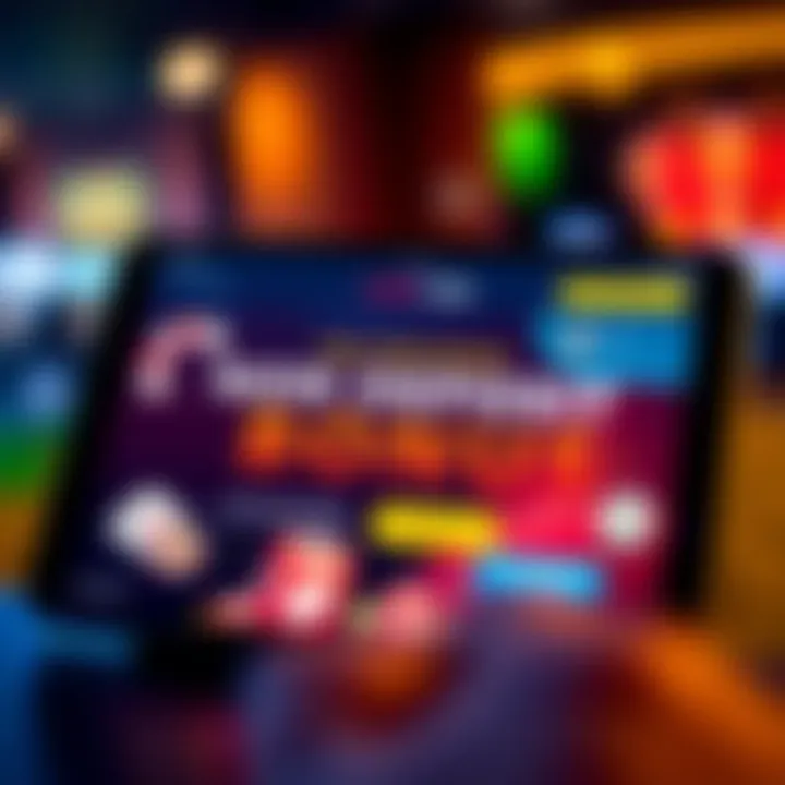 Illustration showing a casino welcome bonus offer highlighted on a digital device screen