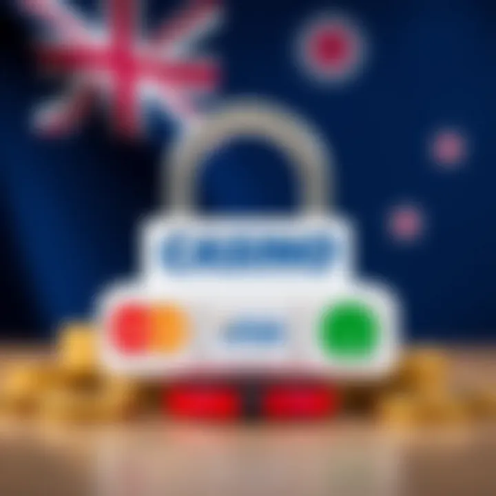 Secure payment methods icons with New Zealand flag in the background