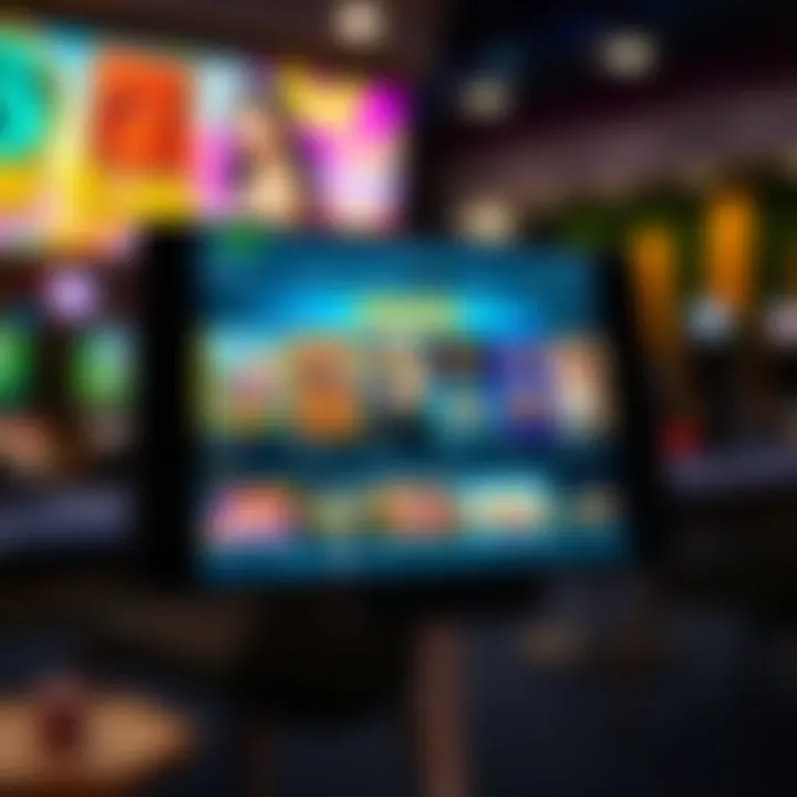 Diverse selection of online casino games displayed on a digital device screen