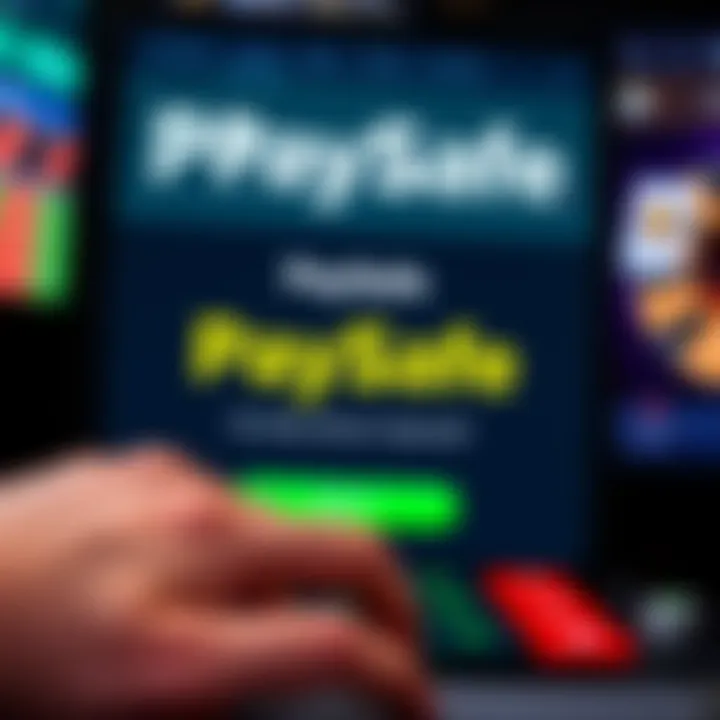 Secure online casino transaction interface featuring PaySafe payment option