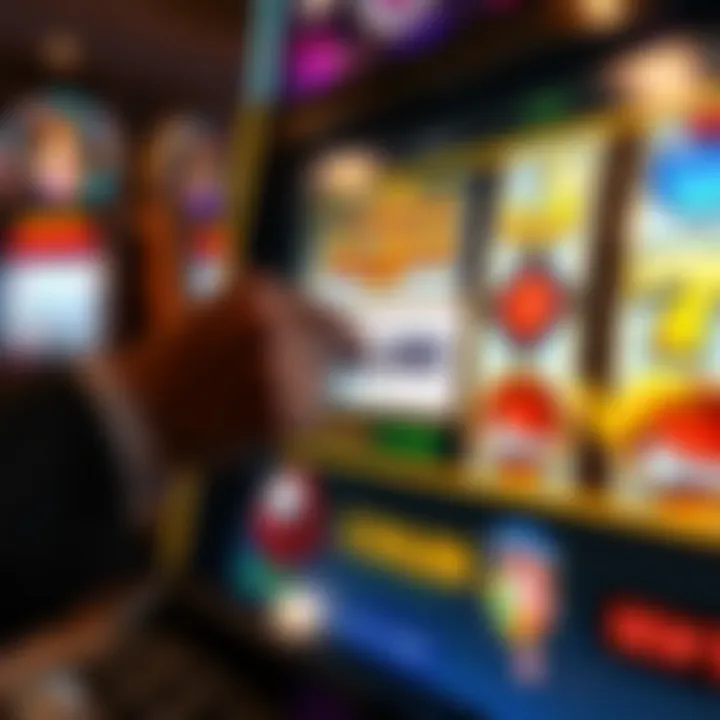 Illustration of a casino bonus code being applied on a digital slot machine screen