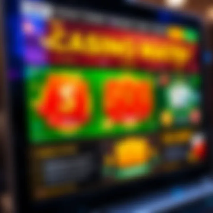 Detailed view of a digital casino bonus screen displaying promotional offers and codes