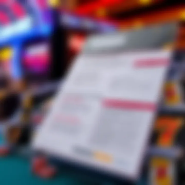 Graphic showing responsible gaming concepts with terms and conditions checklist