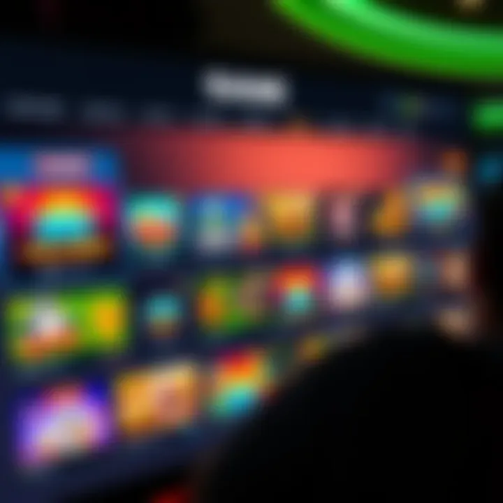 Online casino interface showcasing a variety of slot and table games