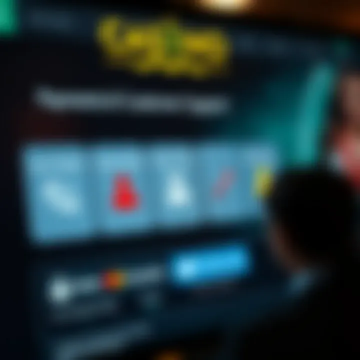 Secure Payments and Customer Support at Casino Mate Secure online payment options and customer support icons on a casino website