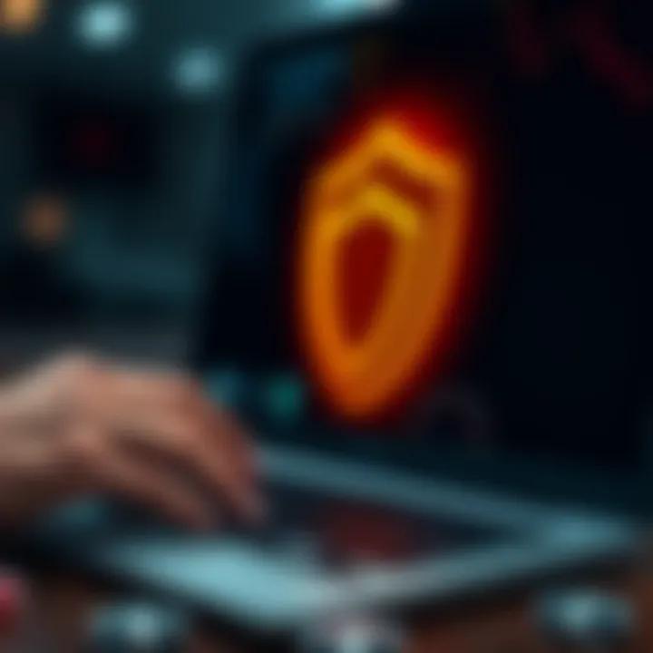 Secure online transaction with shield symbol emphasizing safe casino withdrawals