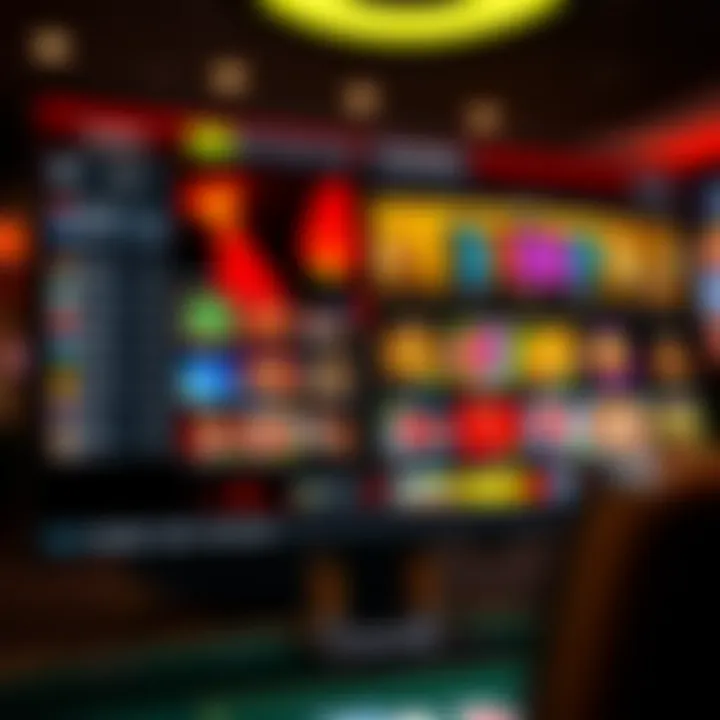 User interface showcasing Casino Mate software layout with various game options and navigation menu