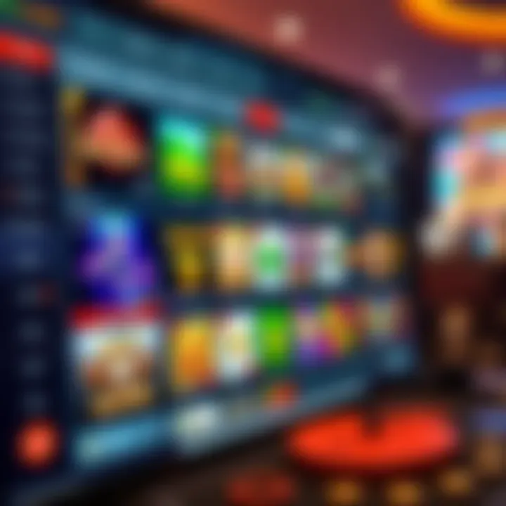 Online casino interface showing popular game selections and user-friendly navigation