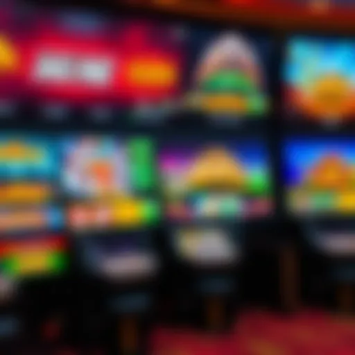 Variety of casino games on digital platform with interactive interface