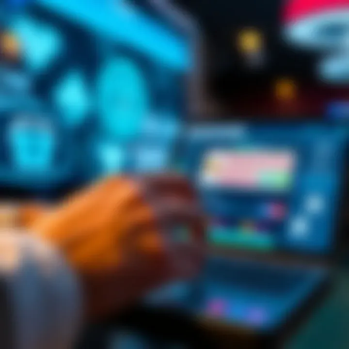 Secure online transaction with digital security symbols and payment icons