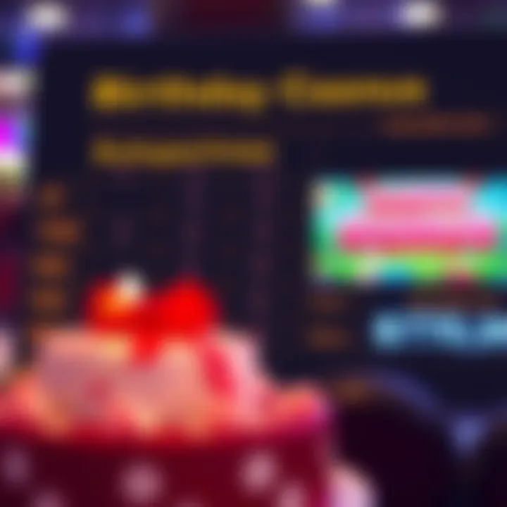 Comparison chart showing different Australian casino birthday bonuses