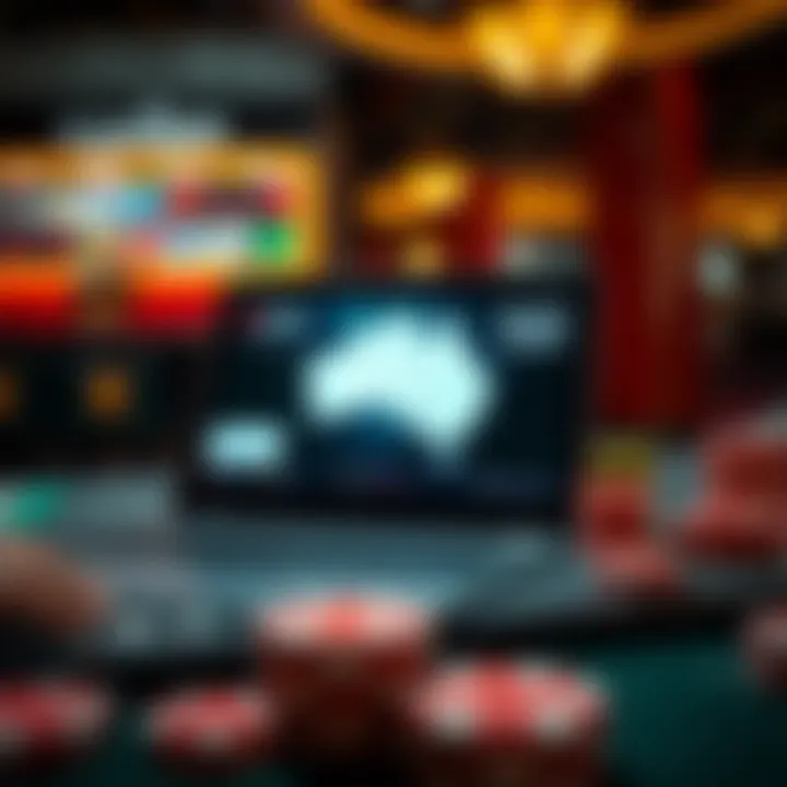 Illustration of secure payment methods for Australian online casino players