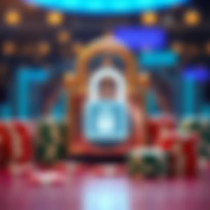 Safe gambling concept with digital lock and gaming chips