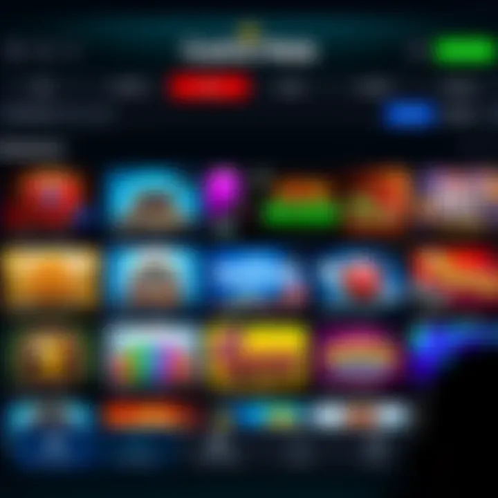 User interface showcasing the variety of games available on Casino-Mate desktop platform