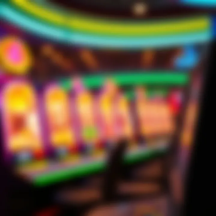 Colorful casino game interface showcasing slot machine symbols and vibrant graphics