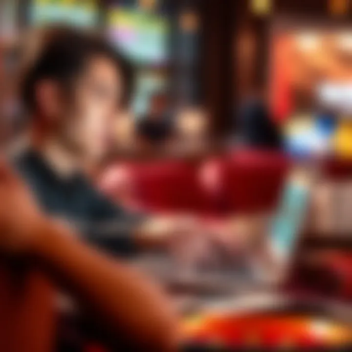 Customer interacting with Casino Mate live chat on a laptop for support