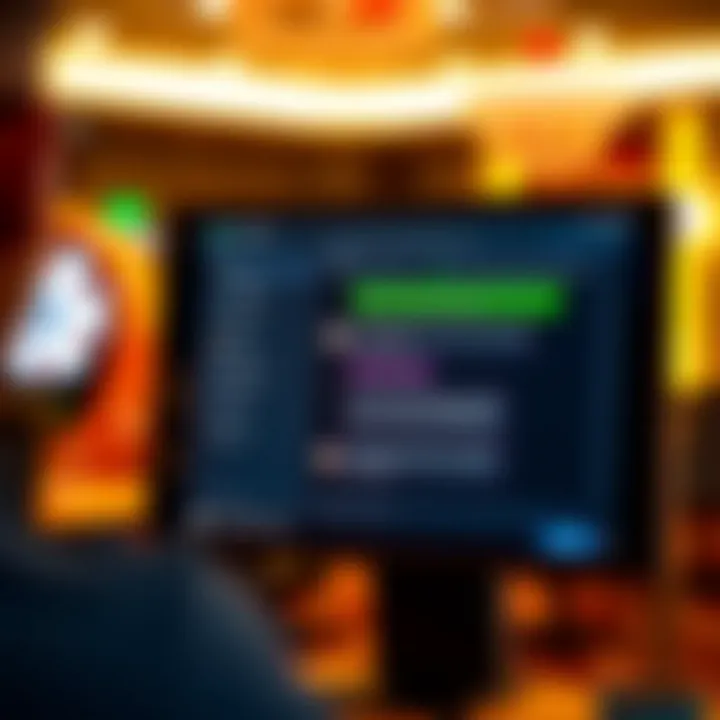 Screen showing Casino Mate live chat interface with support options and messages