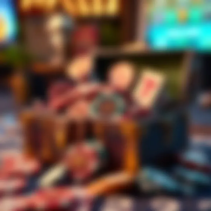 Graphic showing a treasure chest overflowing with casino chips and free spin icons symbolizing hidden rewards